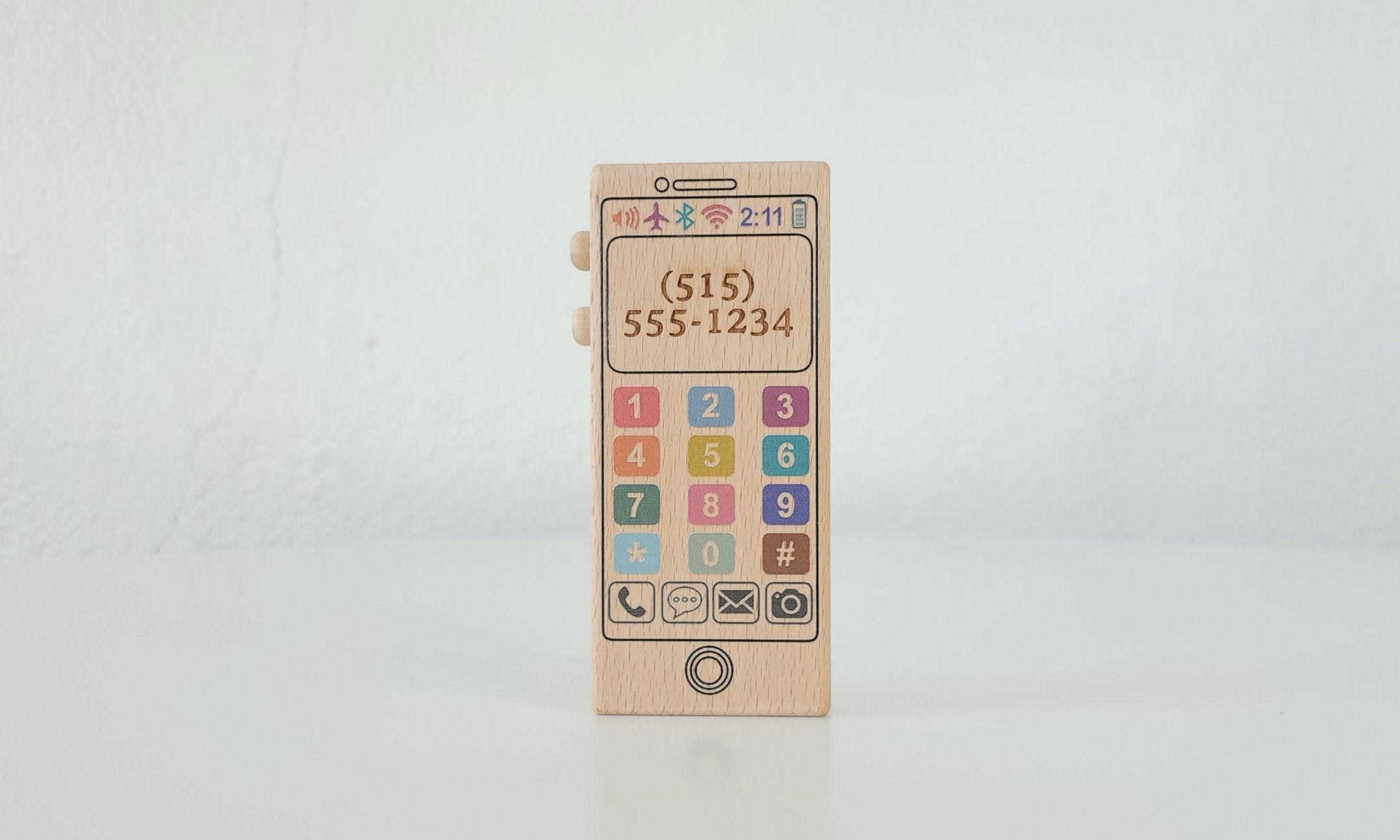 Colorful Wooden Toy Phone - Bannor Toys