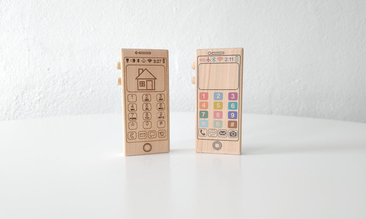 Colorful Wooden Toy Phone - Bannor Toys