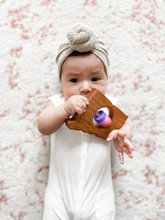 Connecticut State Wooden Baby Rattle™ - Bannor Toys