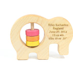 Elephant Wooden Baby Rattle - Bannor Toys
