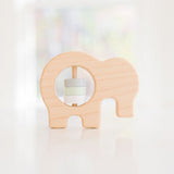 Elephant Wooden Baby Rattle - Bannor Toys