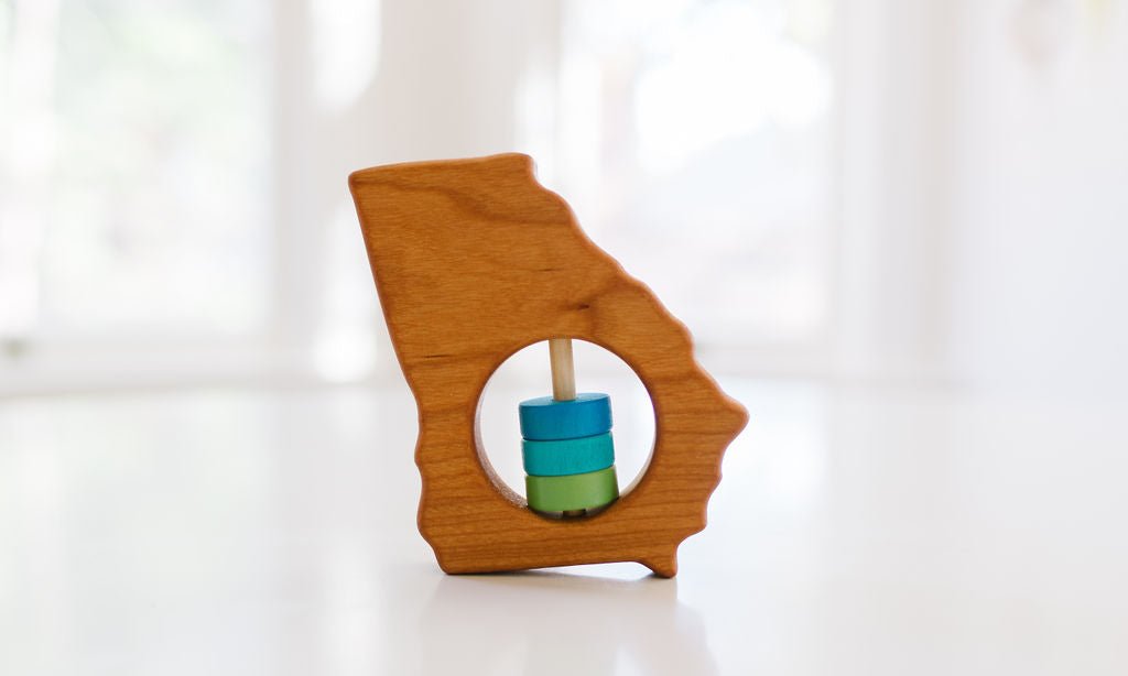 Georgia State Wooden Baby Rattle™ - Bannor Toys