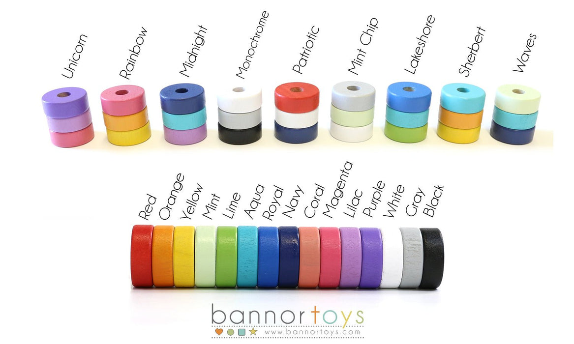 Indiana State Wooden Baby Rattle™ - Bannor Toys - color choices