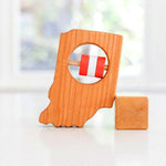 Indiana State Wooden Baby Rattle™ - Bannor Toys