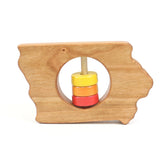 Iowa State Wooden Baby Rattle™ - Bannor Toys
