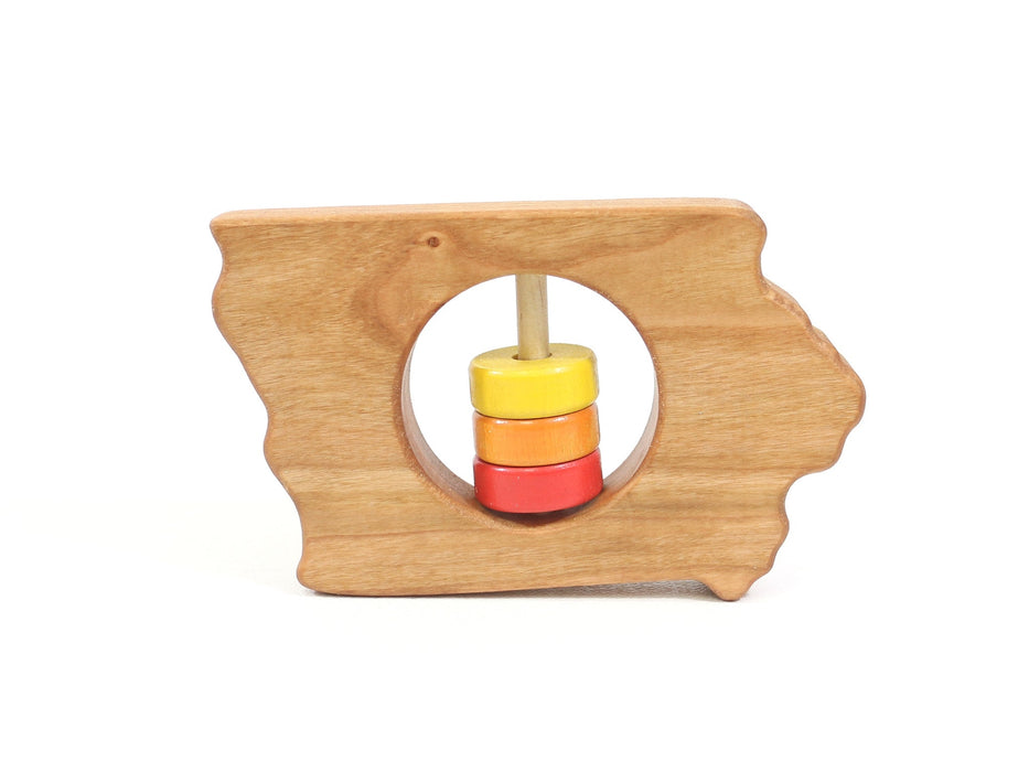 Iowa State Wooden Baby Rattle™ - Bannor Toys