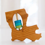 Louisiana State Wooden Baby Rattle™ - Bannor Toys