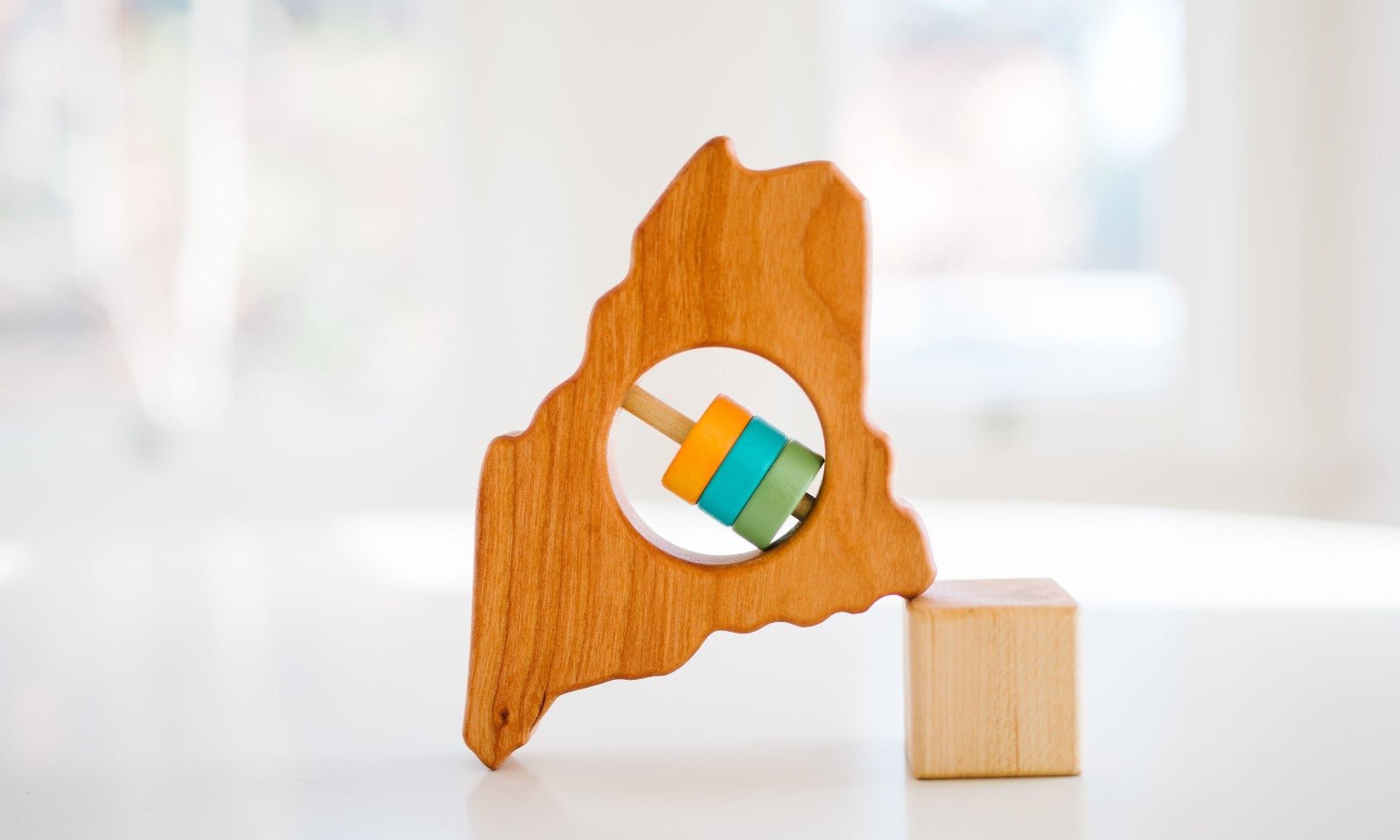 Maine State Wooden Baby Rattle™ - Bannor Toys