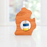 Michigan (Lower Peninsula) Wooden Baby Rattle™ - Bannor Toys