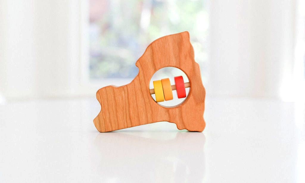 New York State Wooden Baby Rattle™ - Bannor Toys