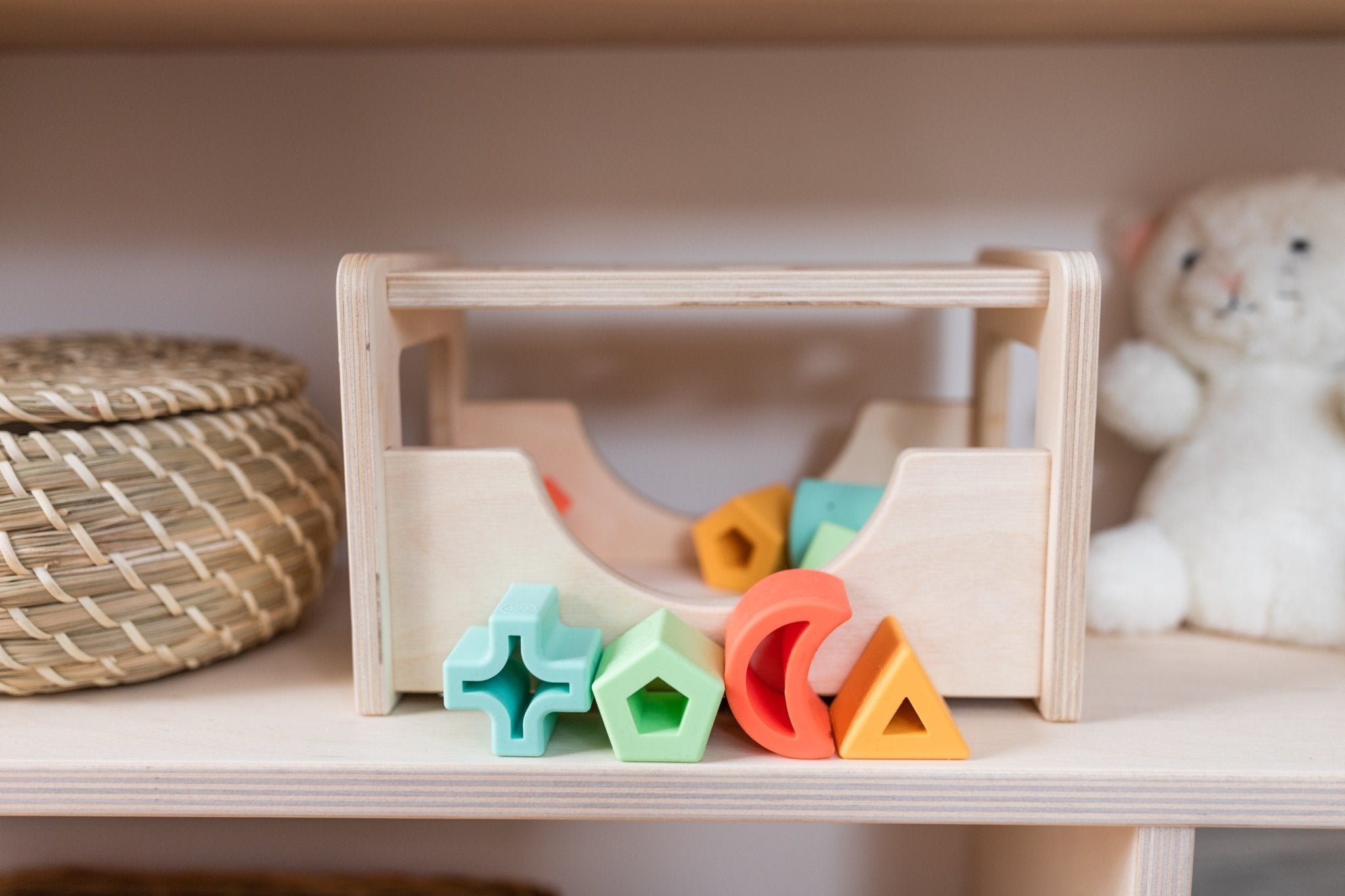 Shape Sorter - Wood + Silicone - Bannor Toys