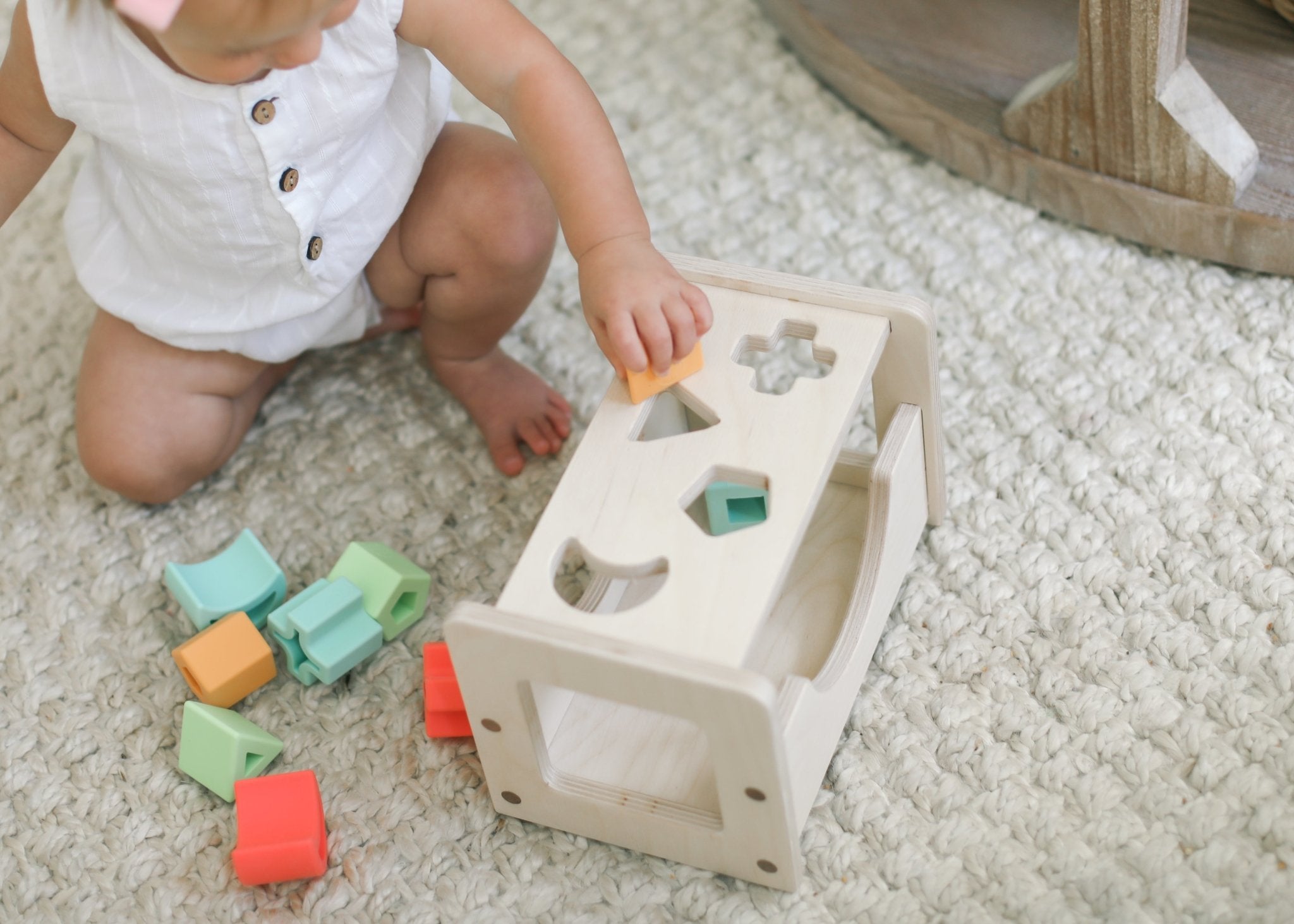 Shape Sorter - Wood + Silicone - Bannor Toys