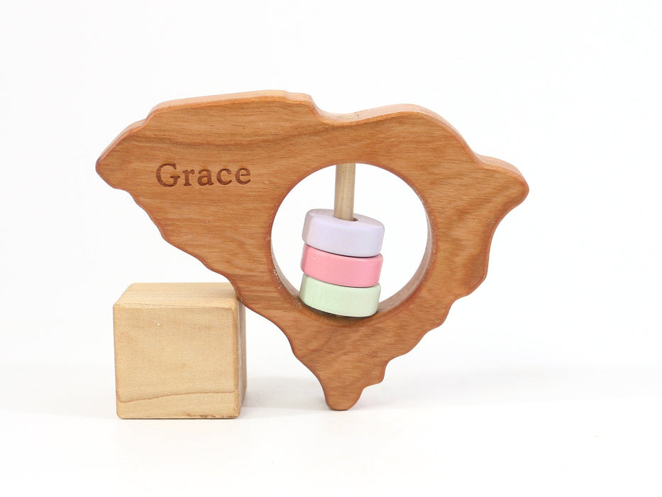 South Carolina State Wooden Baby Rattle™ - Bannor Toys
