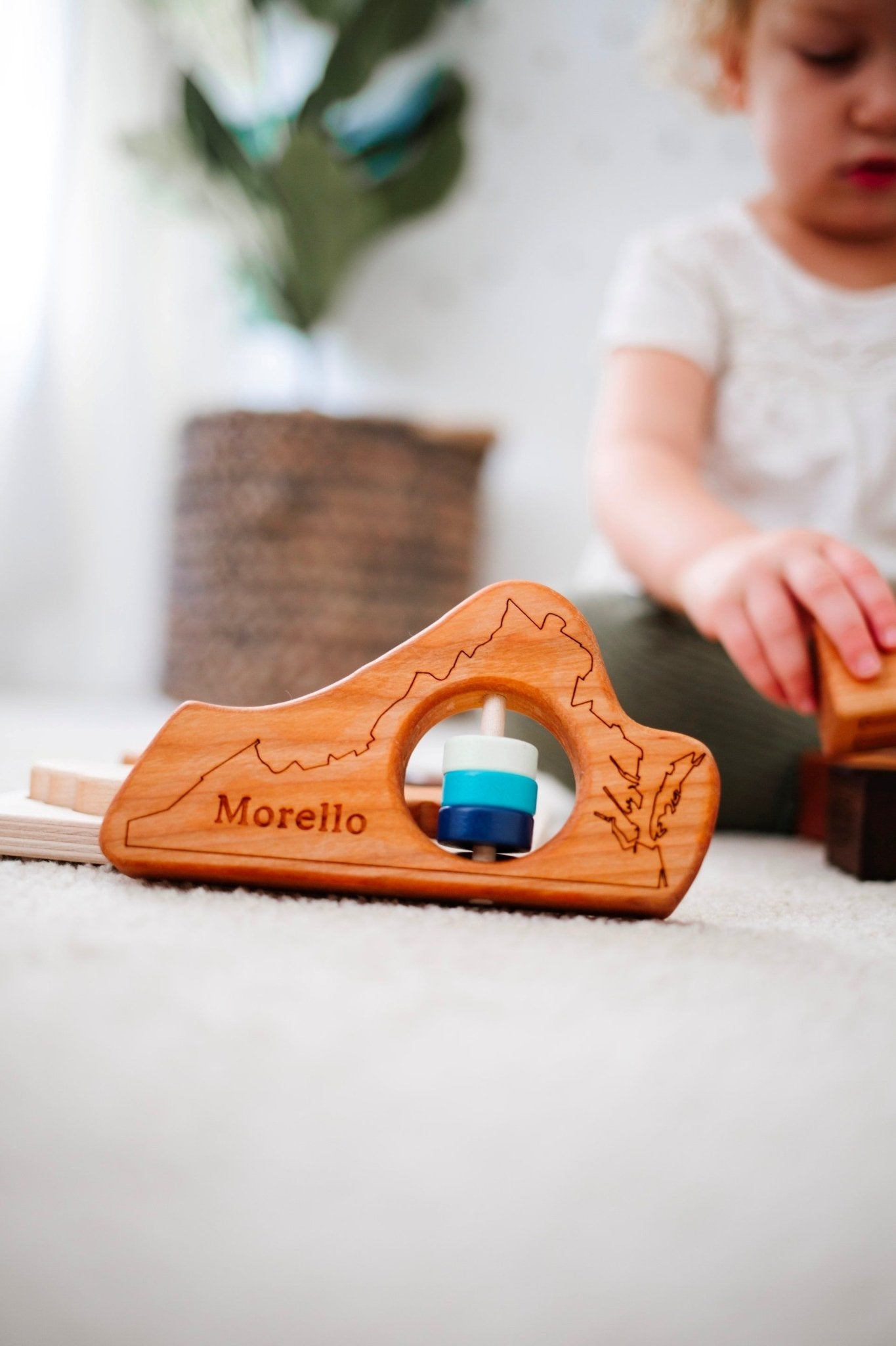 Virginia State Wooden Baby Rattle™ - Bannor Toys