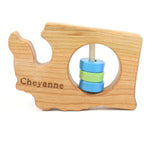 Washington State Wooden Baby Rattle™ - Bannor Toys